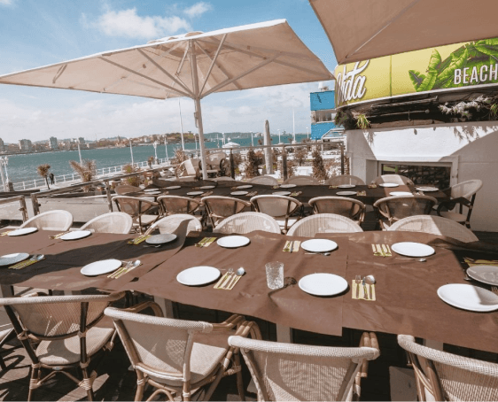 Terraza con vistas al mar